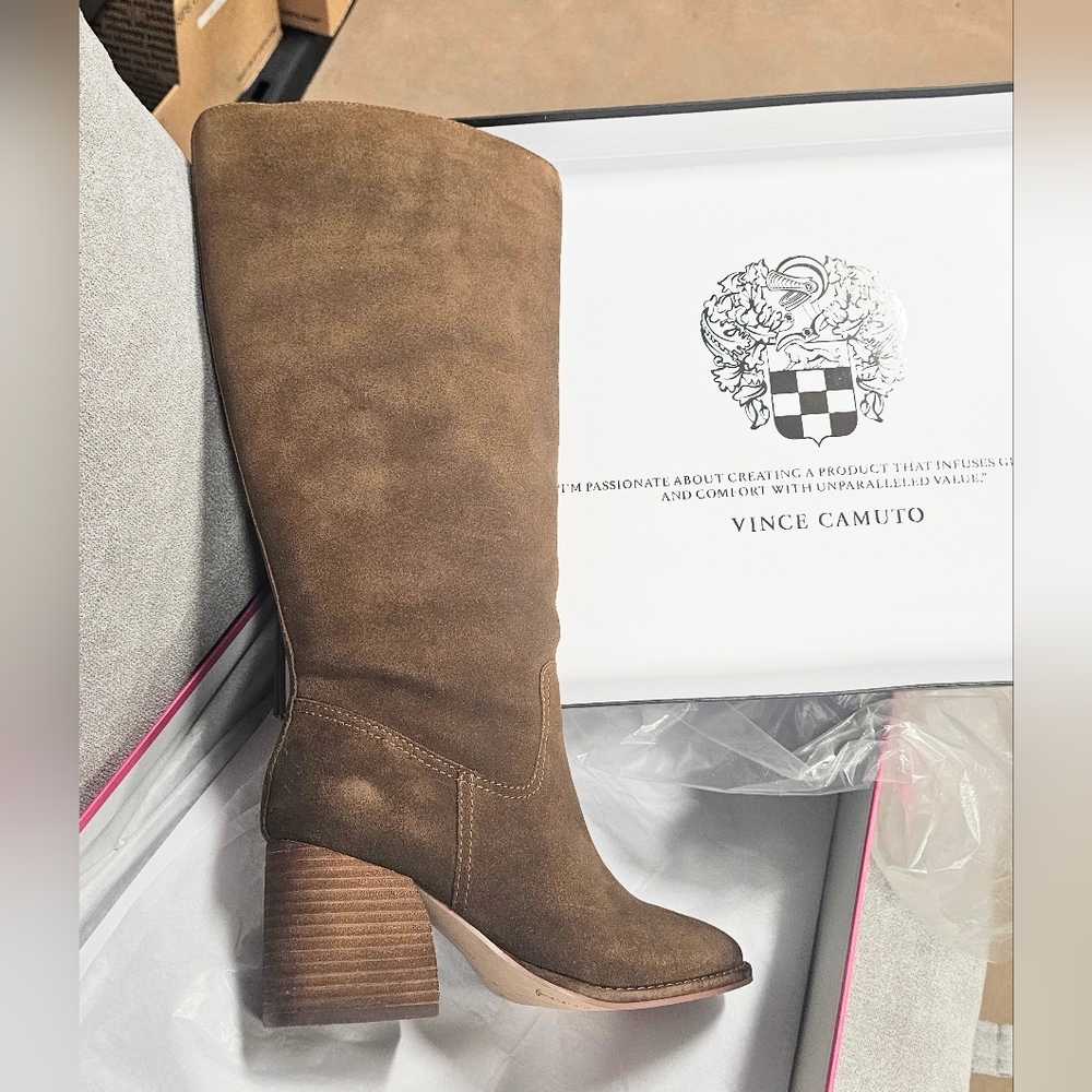 Vince Camuto Leila Boots In Reishi Silky Suede